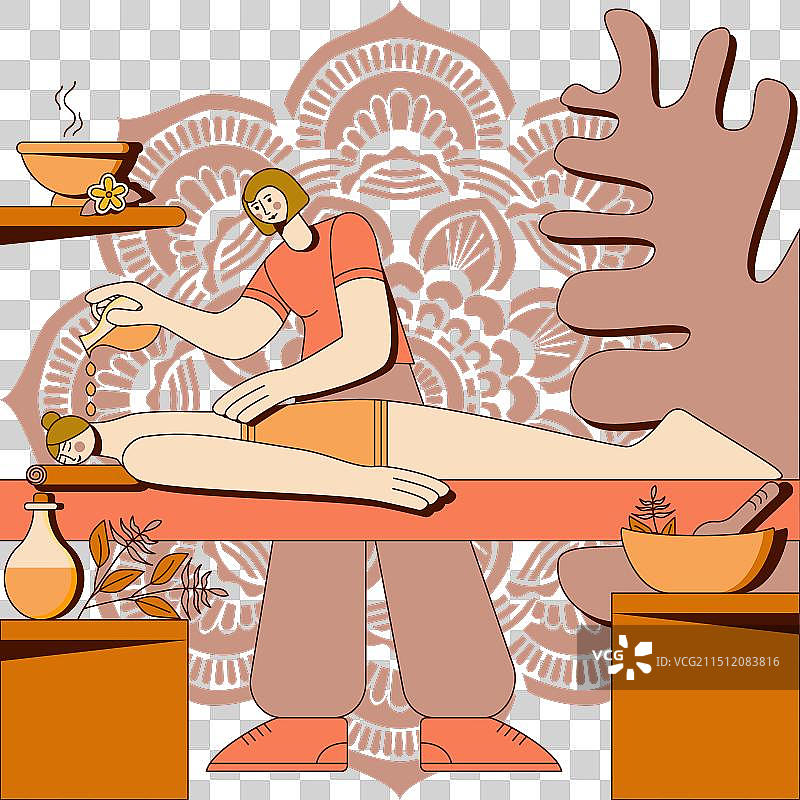 芳香疗法按摩图片素材