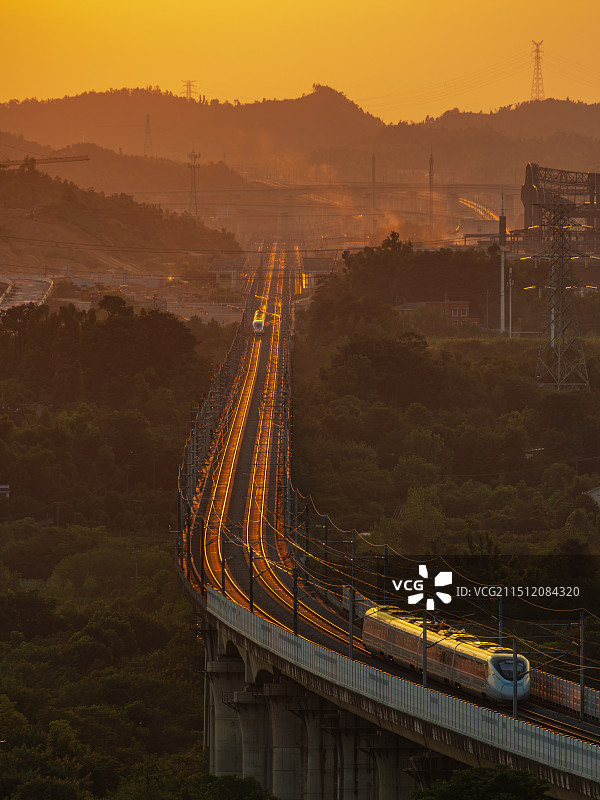 长株潭城际铁路，长沙轨道交通S1线，长沙西站图片素材