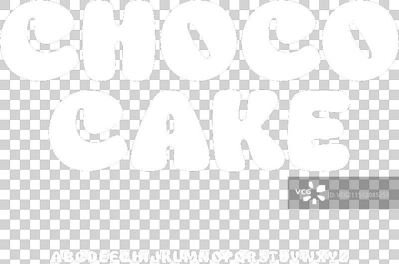 可爱的粗体装饰字母展示字体图片素材