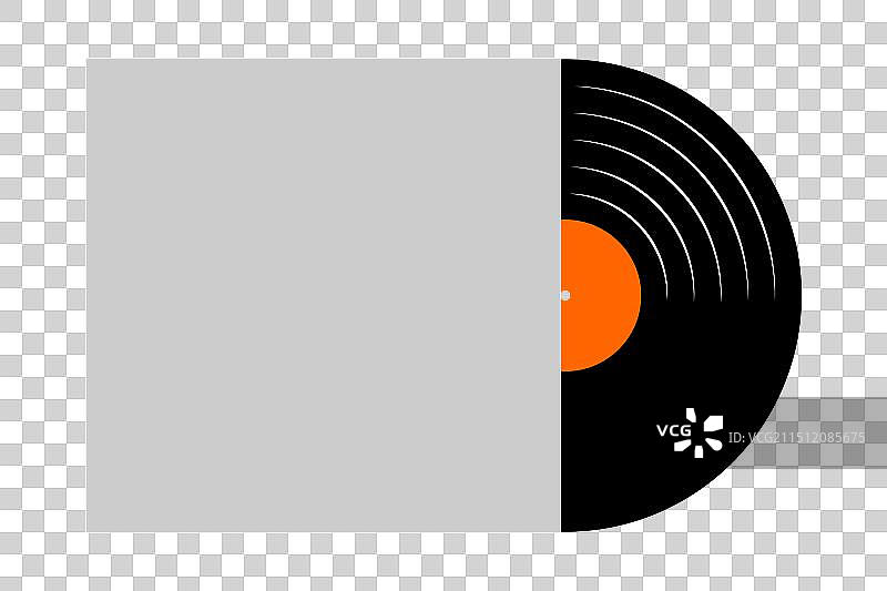 从空专辑封面中取出黑胶唱片图片素材