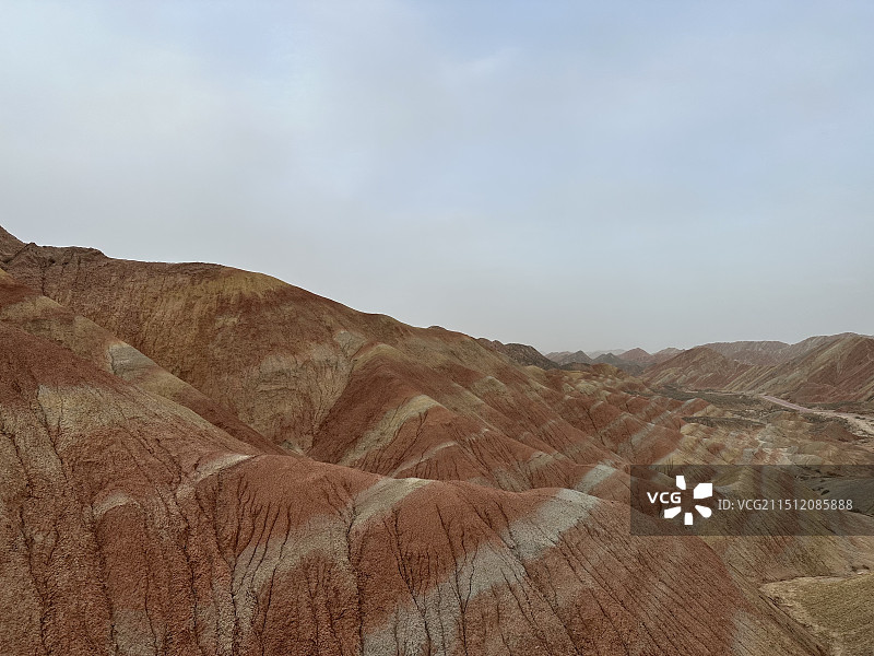 张掖的七彩丹霞地貌图片素材
