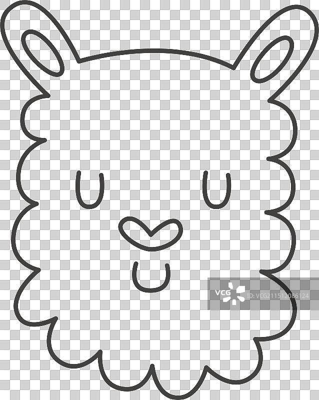 喇嘛头像轮廓图片素材