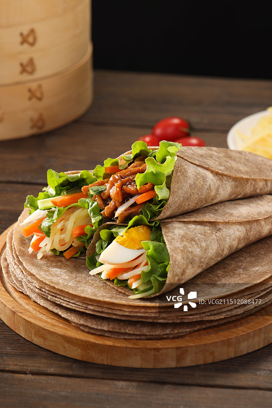 全麦荞麦卷饼图片素材