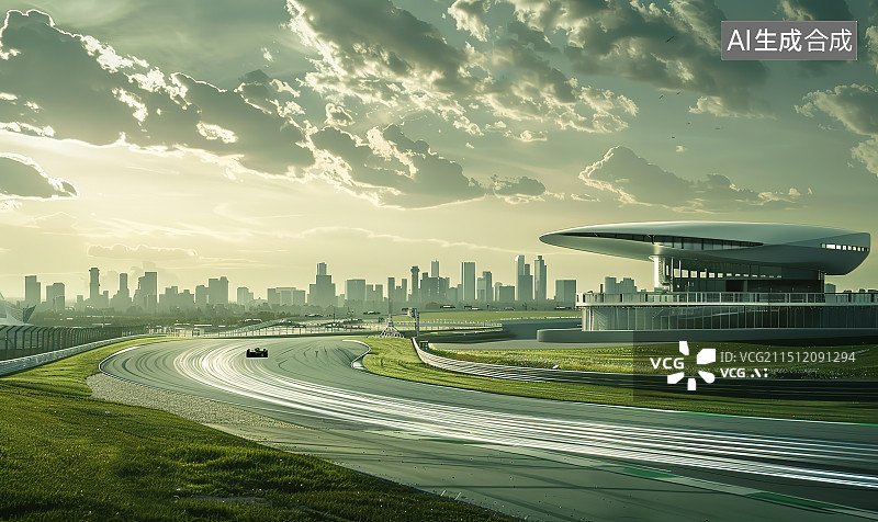 【AI数字艺术】赛车场背景图片素材