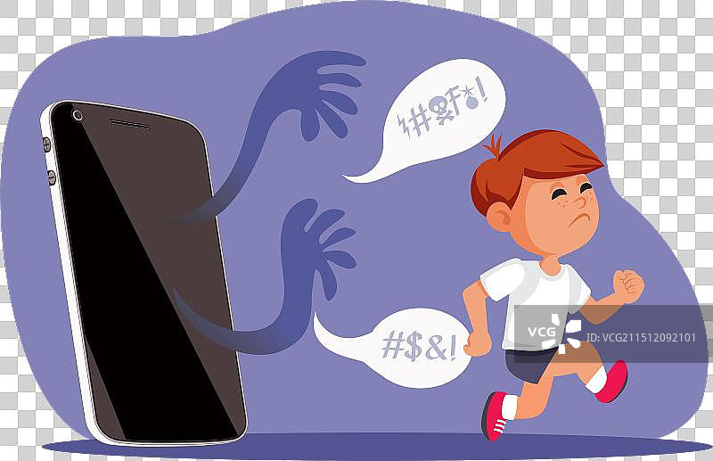 逃离网络欺凌的小孩图片素材