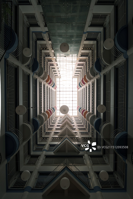 正下方的建筑镜头图片素材