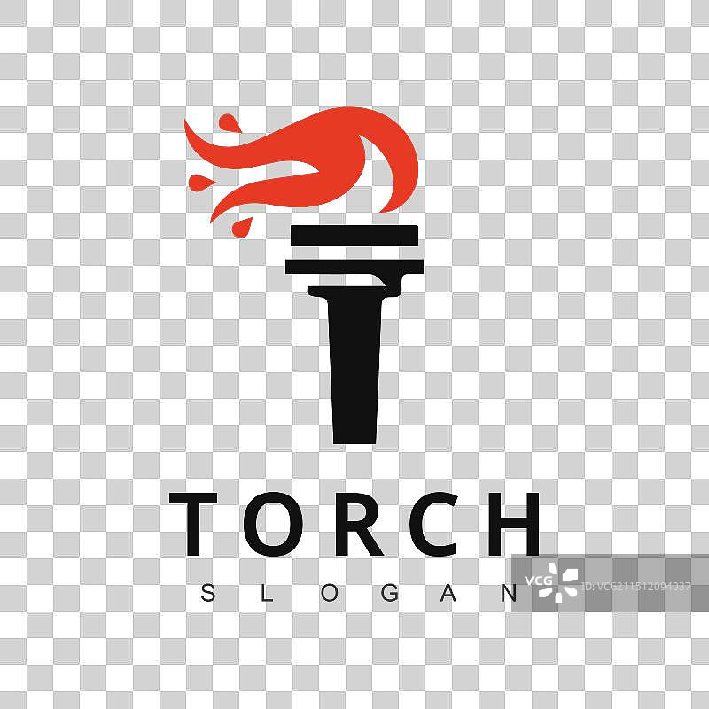 燃烧的火炬火焰标志设计图片素材