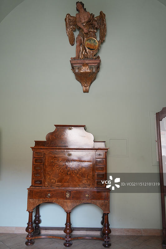 捷克国家图书馆，Klementinum克莱门特学院，巴洛克建筑，天文台，布拉格查理大学，藏书，壁画图片素材