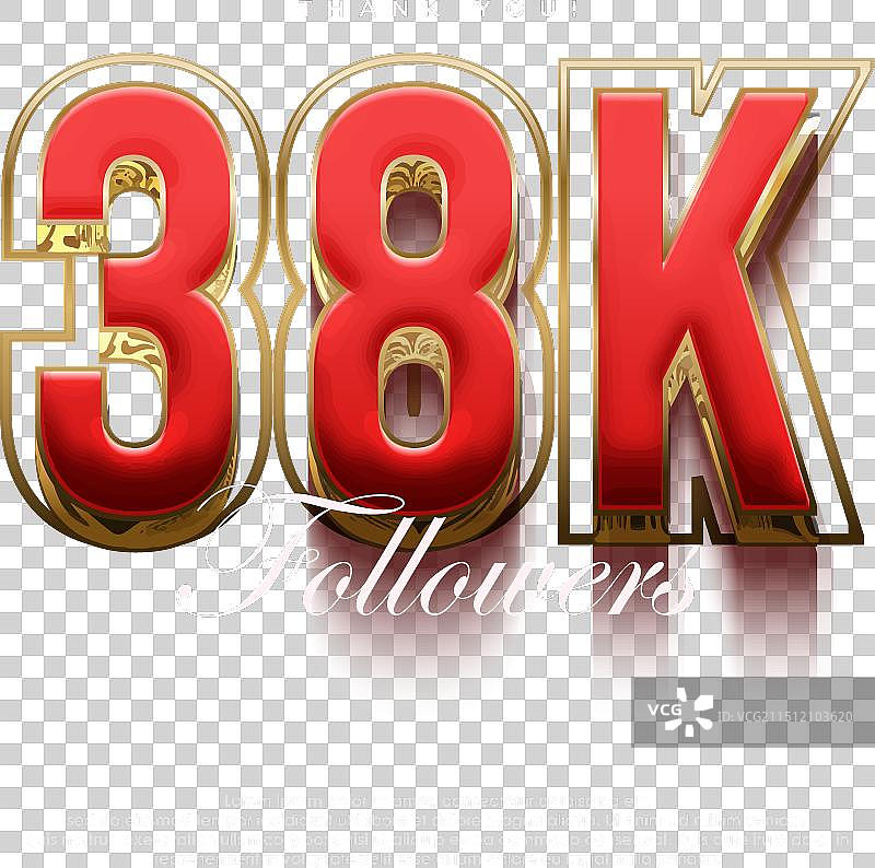 感谢3.8万粉丝关注，醒目粗犷的设计图片素材