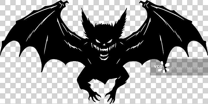 蝙蝠 - 极简扁平风logo图片素材