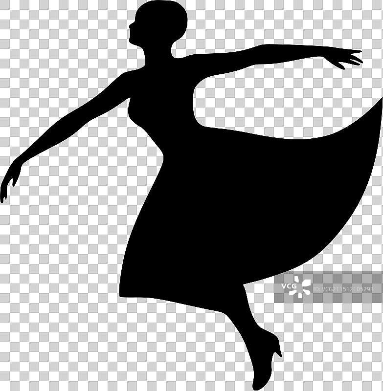 舞蹈 - 极简扁平风logo图片素材