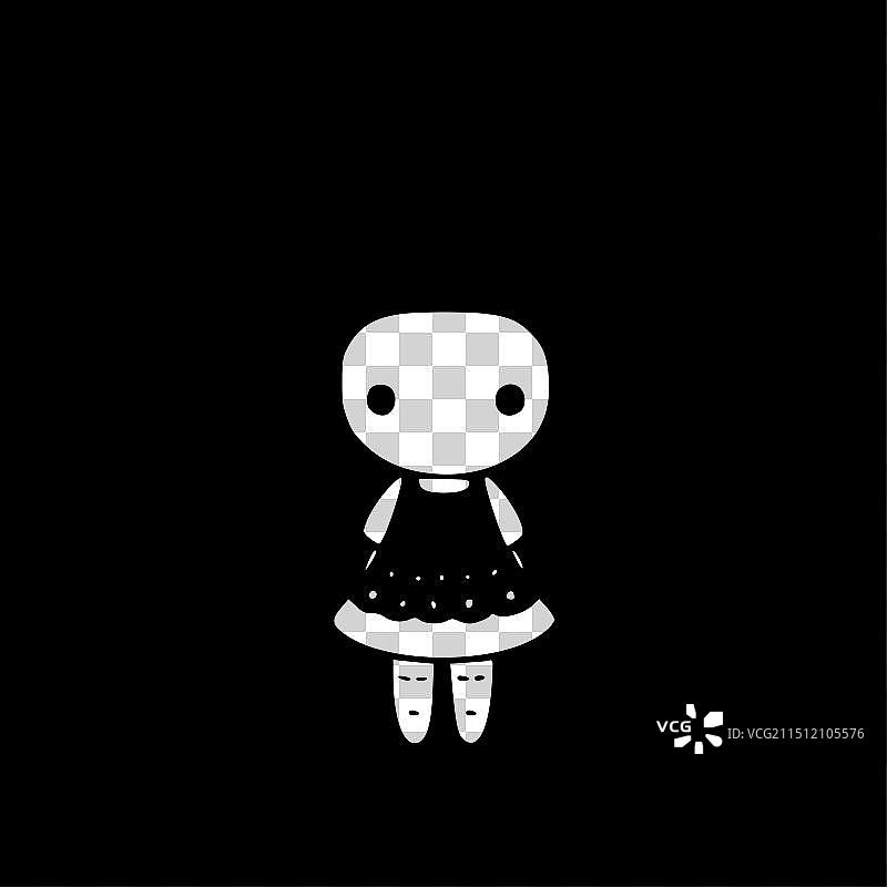 高品质娃娃logo，适合T恤图片素材