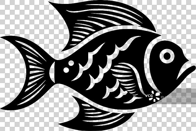 鱼类高质量Logo设计，适用于T恤图片素材