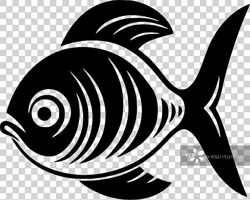 鱼 - 简约剪影图片素材