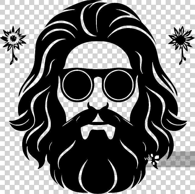 嬉皮T恤高品质标志图片素材