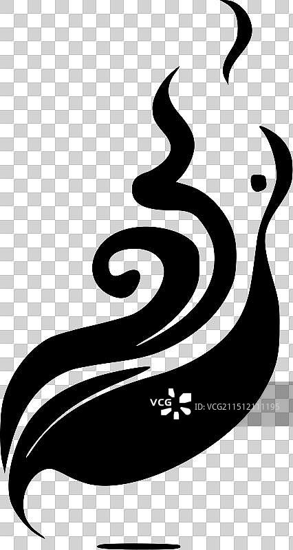 烟雾 - 黑白隔离图标图片素材