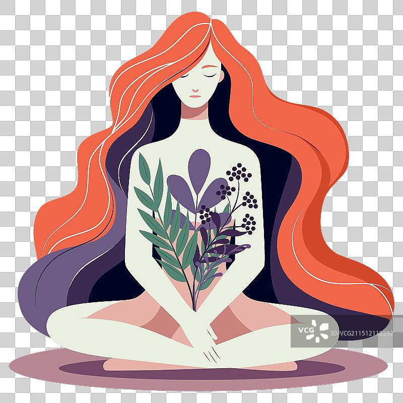 白色背景上的女性健康图片素材