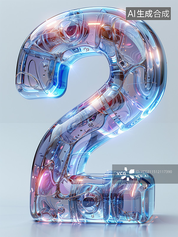 【AI数字艺术】白色背景下的玻璃特写镜头图片素材