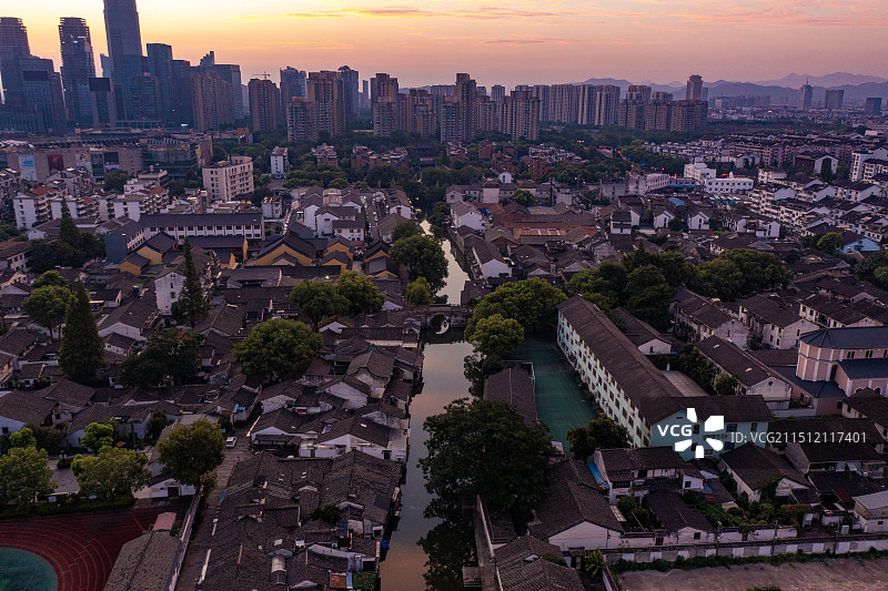 浙江绍兴八字桥广宁桥历史街区图片素材