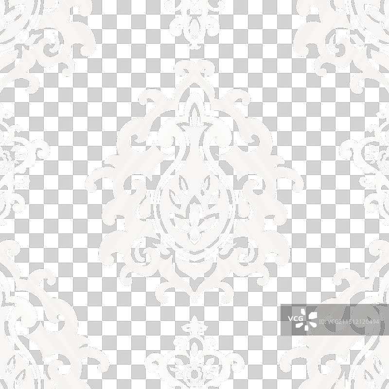 米色复杂花卉提花图案图片素材