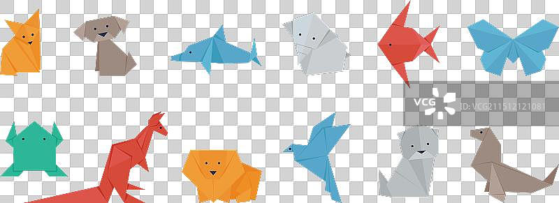 折纸动物日式纸艺图片素材