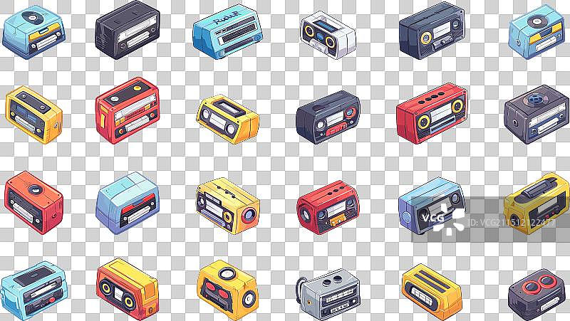 卡通风格2.5D复古转盘图片素材