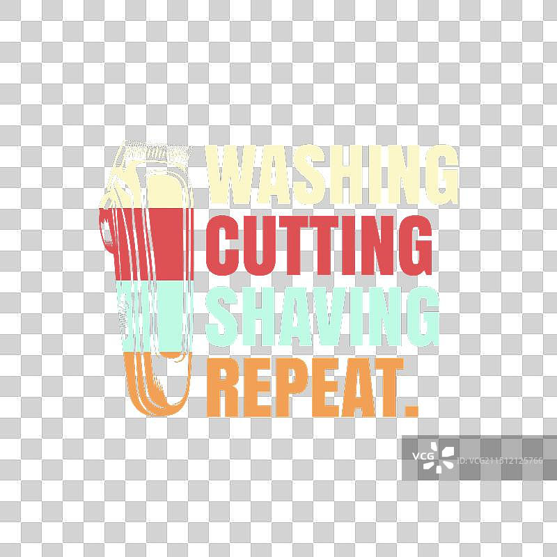 复古理发店洗剪剃重复图案图片素材