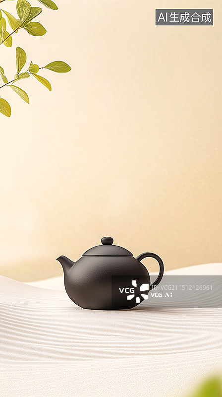 【AI数字艺术】茶文化养生放松宁静疗愈品味人生概念插图图片素材