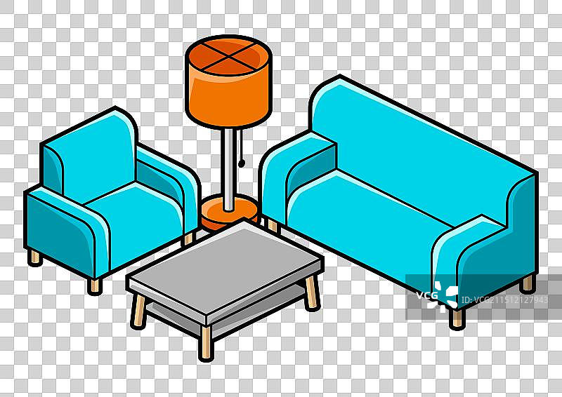 家居家具2.5D示意图图片素材