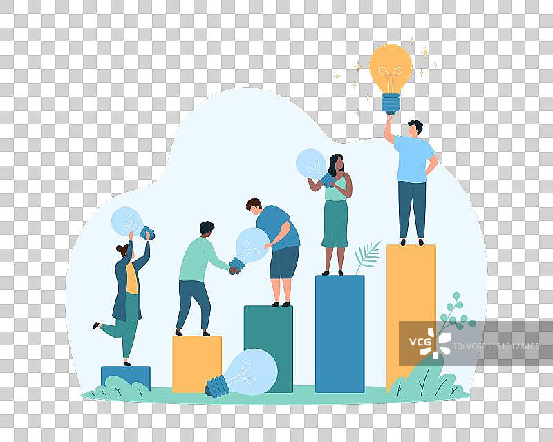 实现目标领导力的创意商业理念图片素材