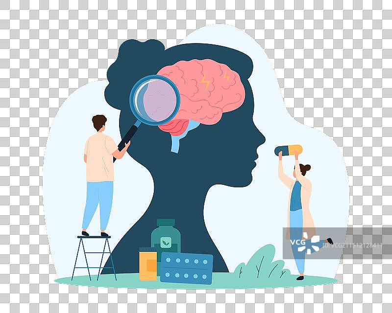 头痛的诊断和治疗检查图片素材