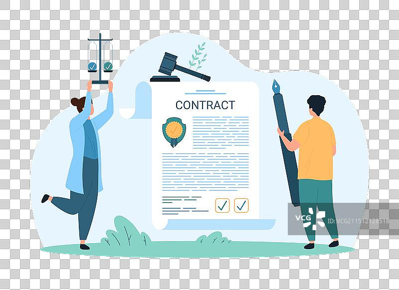 签署带有小签名合同协议图片素材