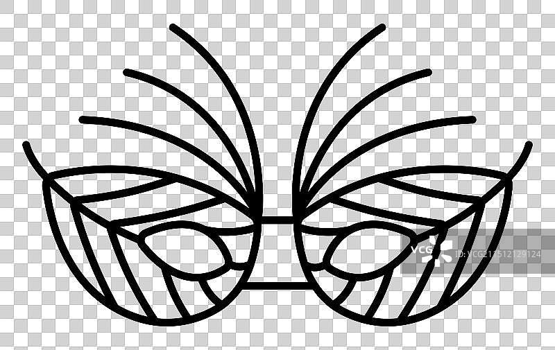 树叶形状的眼睛化妆舞会面具图片素材