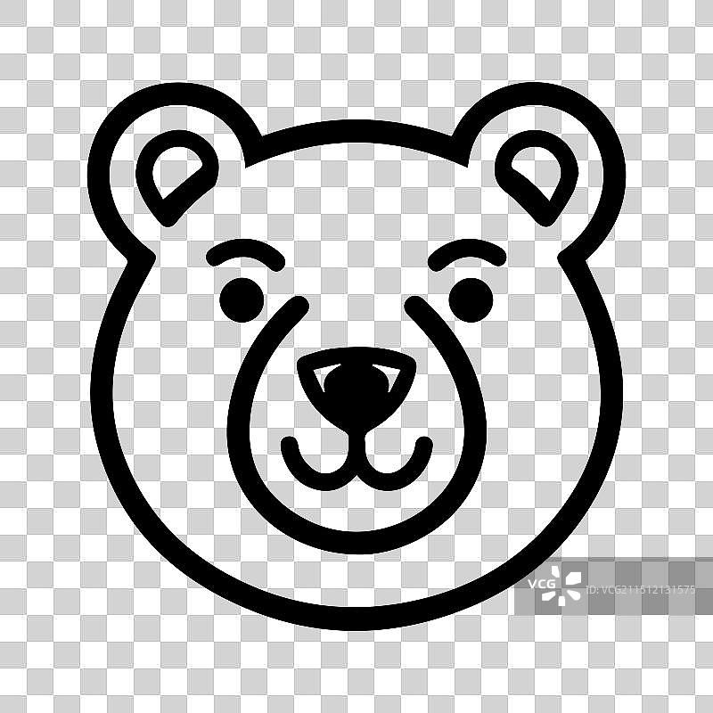 美食熊logo或现代线条图标图片素材