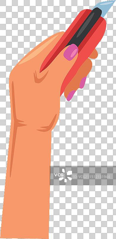 左手拿着裁纸刀图片素材