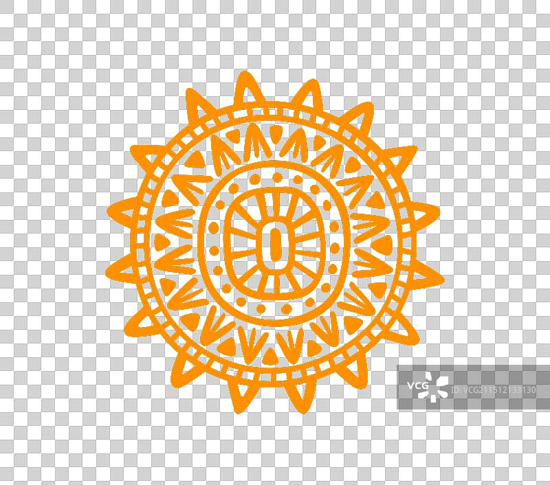 阿兹特克玛雅太阳图腾玛雅印加部落符号图片素材