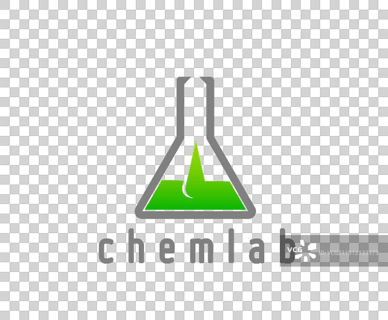 带有绿色有毒液体的科学实验室烧瓶图标图片素材
