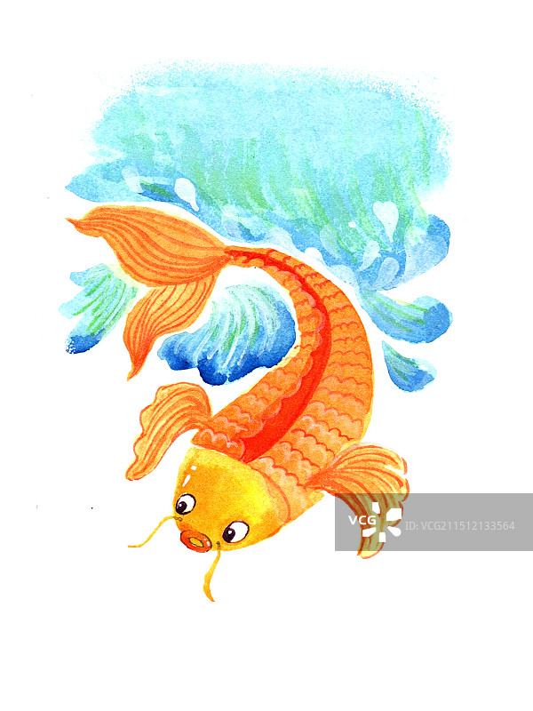 手绘水彩儿童插画图片素材