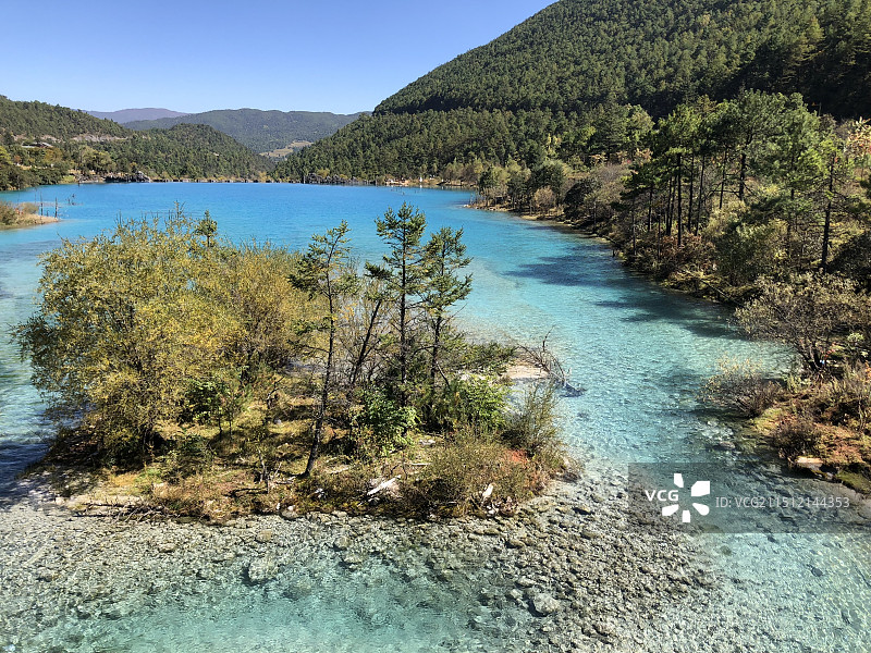 蓝月谷图片素材