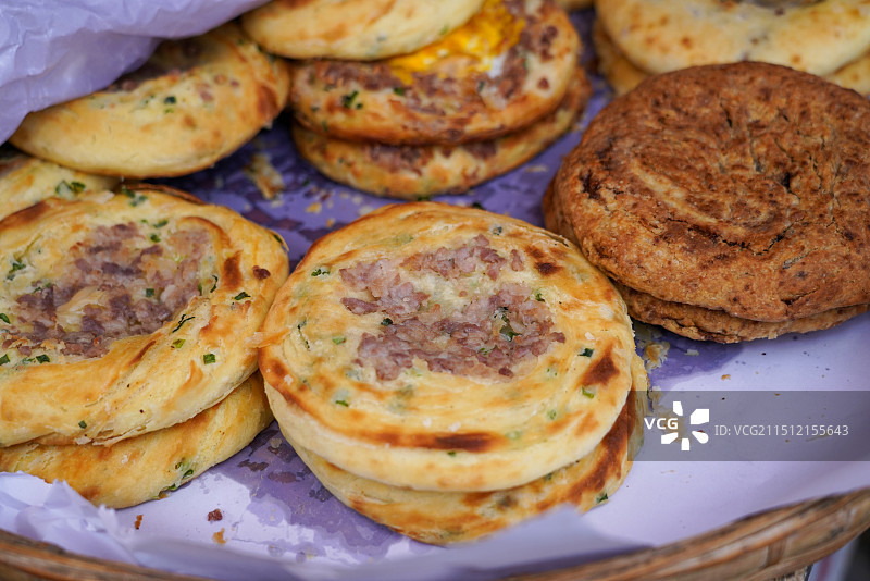 云南大理特色美食喜洲粑粑图片素材