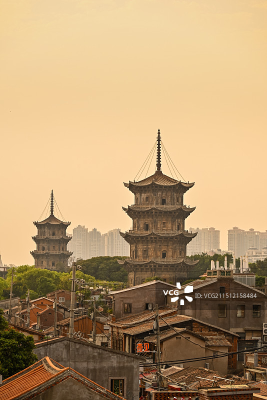 福建泉州东西塔图片素材