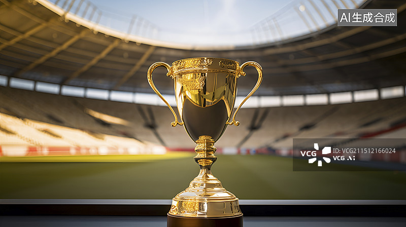 【AI数字艺术】体育馆里的金杯图片素材