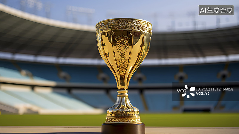 【AI数字艺术】体育馆里的金杯图片素材