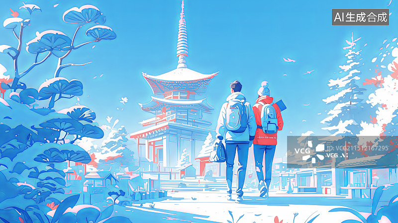 【AI数字艺术】校园生活插画，高考中考毕业场景图片素材
