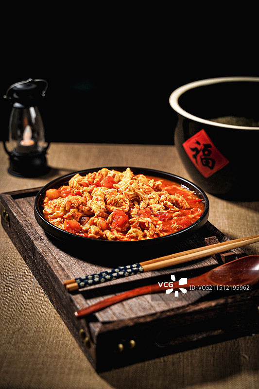 西红柿炒蛋图片素材