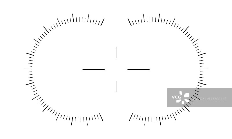 双筒望远镜潜望镜的取景器刻度图片素材