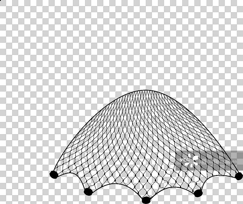 带沉子的渔网图片素材