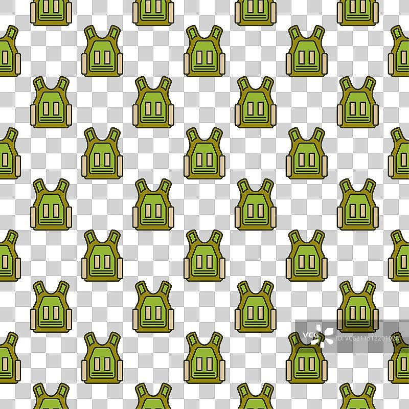 彩色防弹背心概念无缝图案图片素材