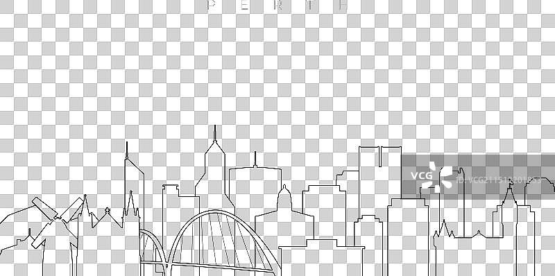 珀斯天际线时尚模板图片素材