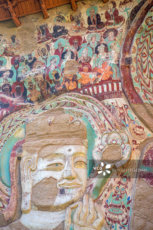 中国甘肃省天水市武山县拉稍寺摩崖造像图片素材